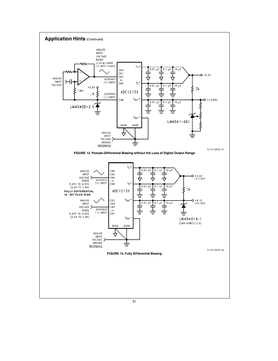 Application hints | Rainbow Electronics ADC12138 User Manual | Page 31 / 40