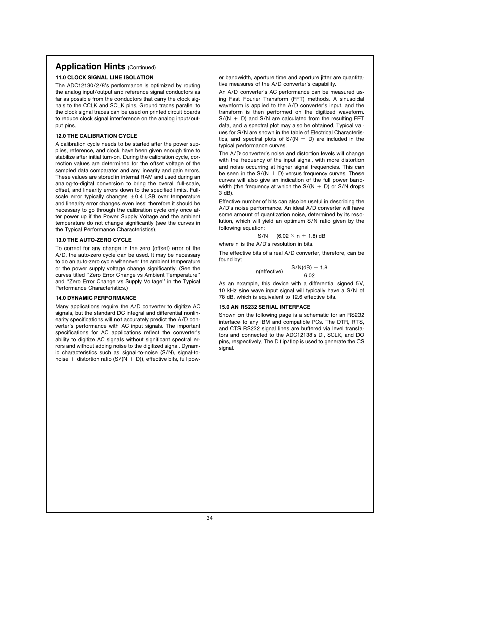 Application hints | Rainbow Electronics ADC12138 User Manual | Page 34 / 40