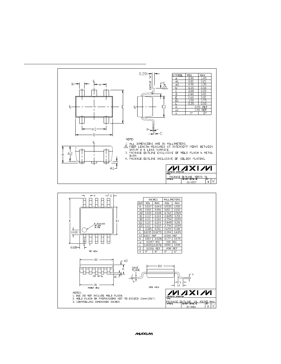 Package information (continued) | Rainbow Electronics MAX4165_MAX4169 User Manual | Page 16 / 16