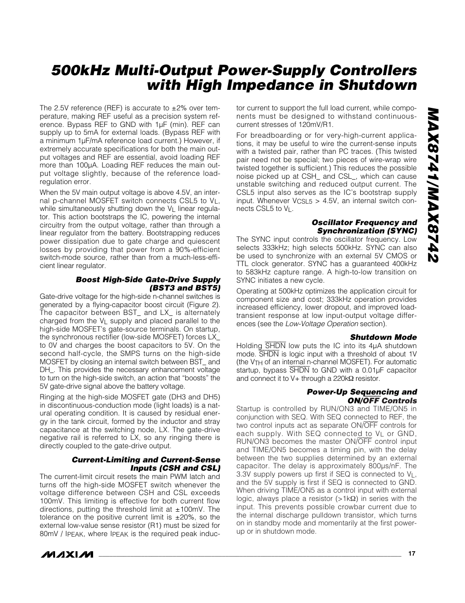 Rainbow Electronics MAX8742 User Manual | Page 17 / 33