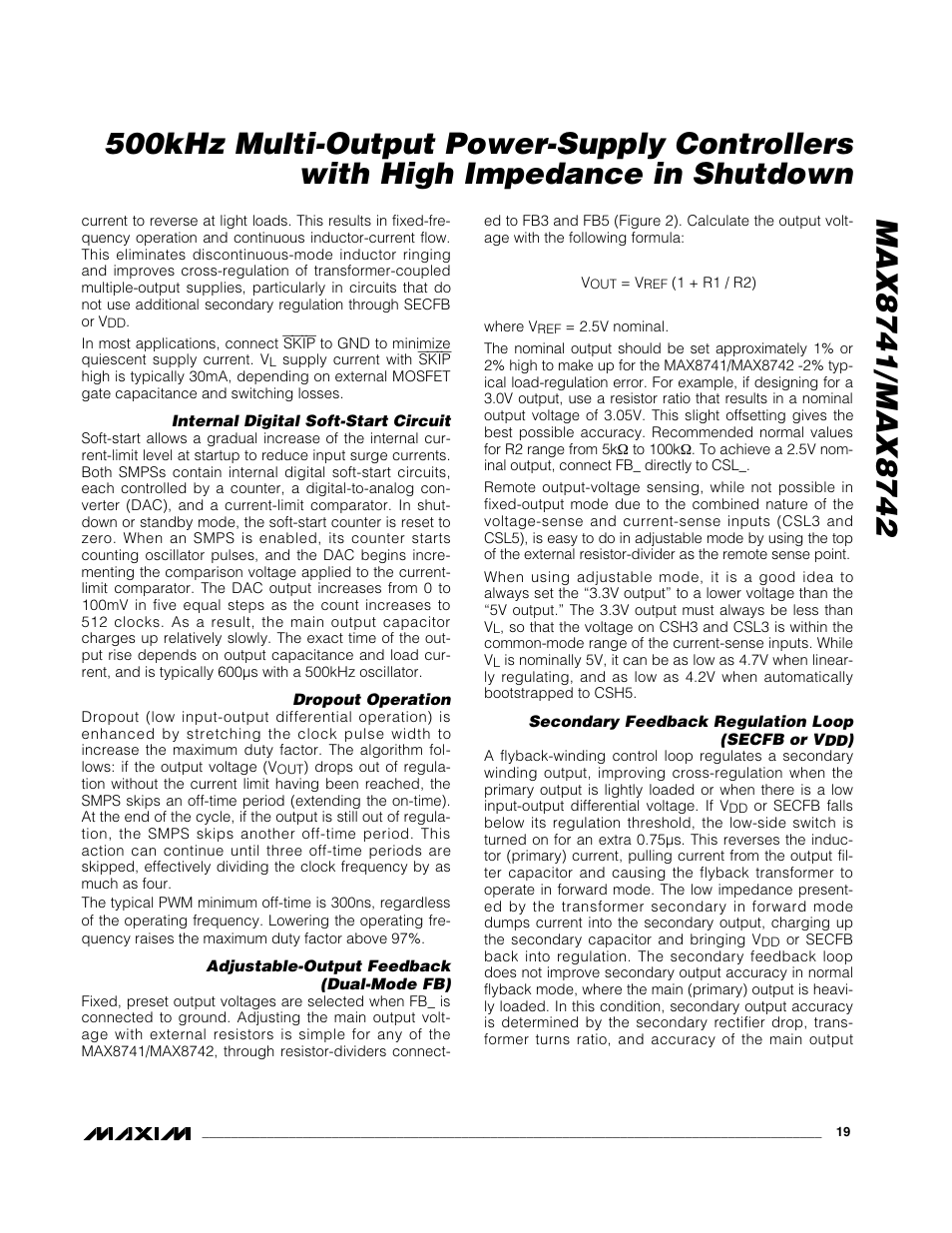 Rainbow Electronics MAX8742 User Manual | Page 19 / 33