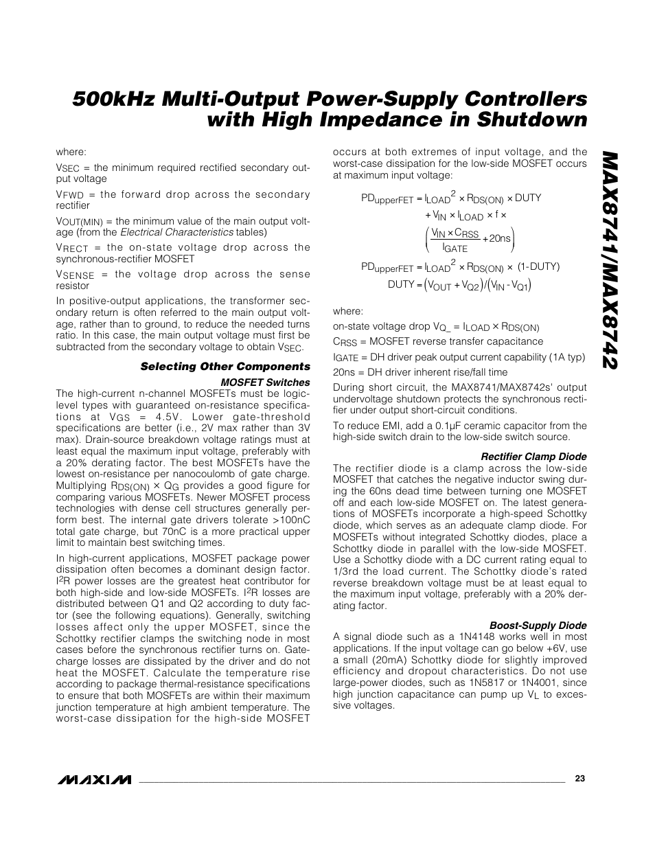 Rainbow Electronics MAX8742 User Manual | Page 23 / 33
