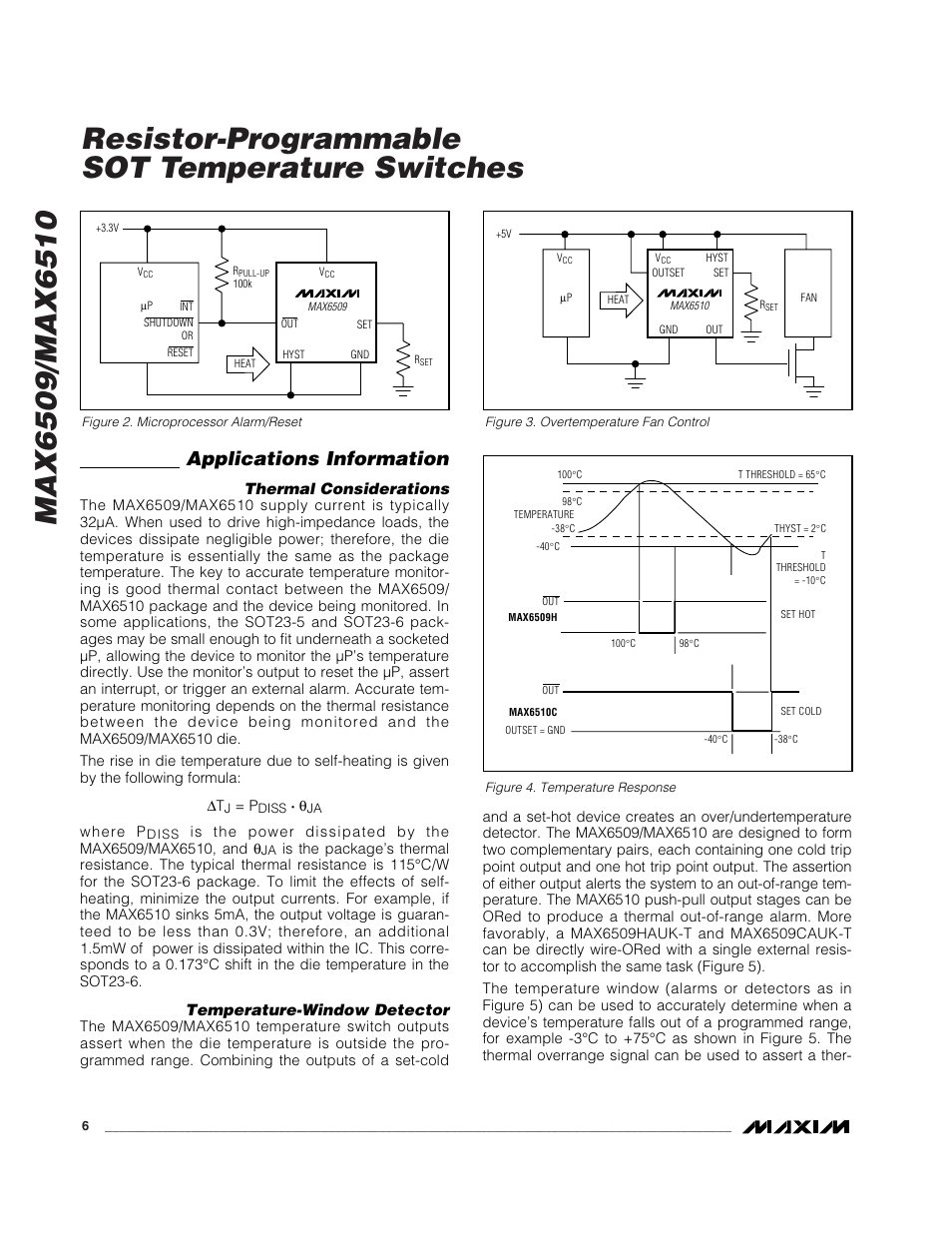 Applications information | Rainbow Electronics MAX6510 User Manual | Page 6 / 8