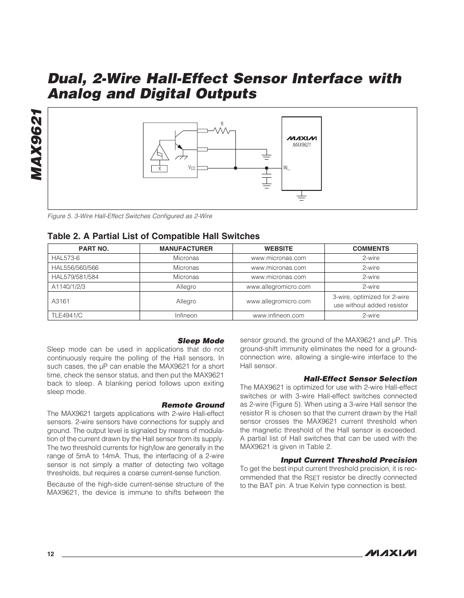 Rainbow Electronics MAX9621 User Manual | Page 12 / 14