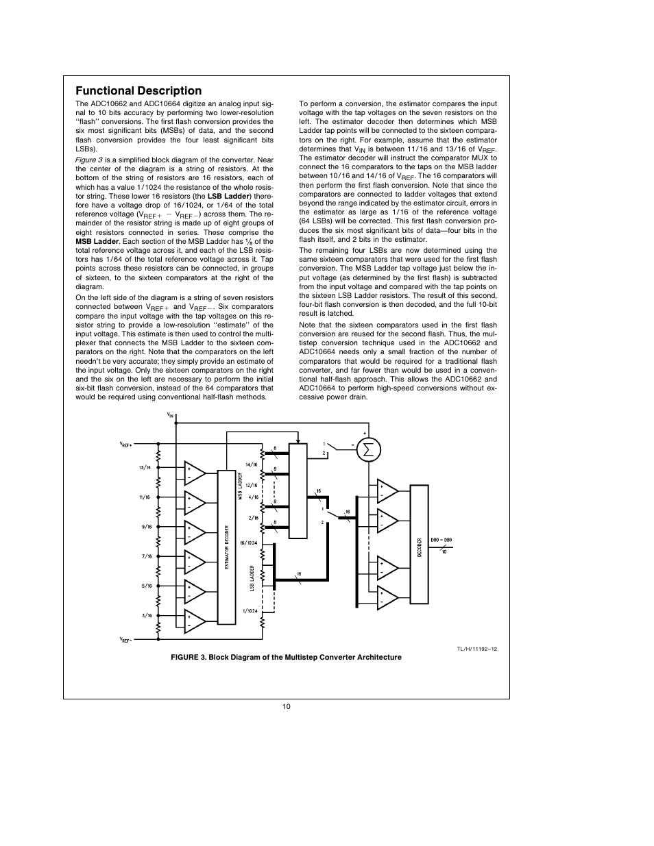 Functional description | Rainbow Electronics ADC10664 User Manual | Page 10 / 16