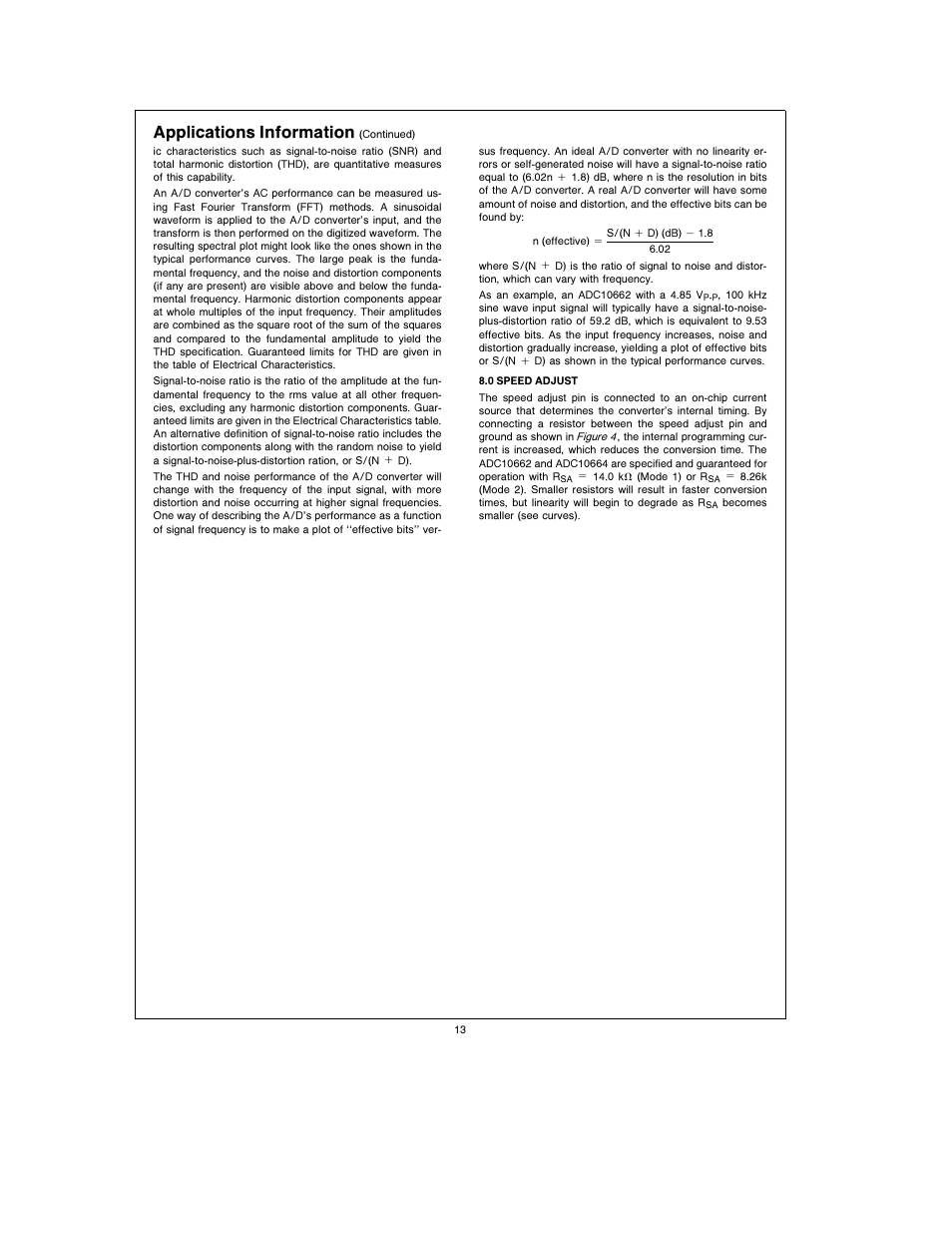 Applications information | Rainbow Electronics ADC10664 User Manual | Page 13 / 16