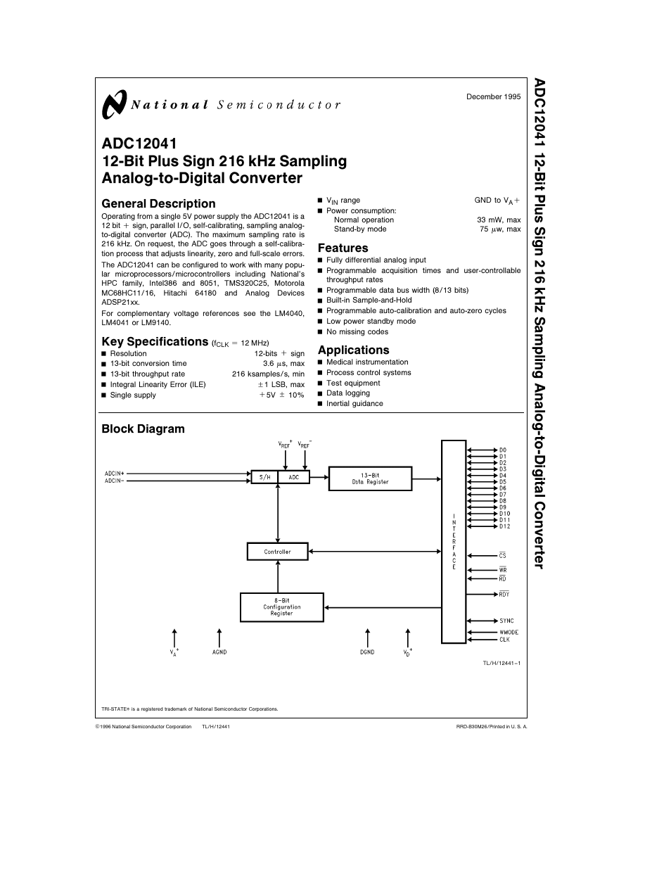 Rainbow Electronics ADC12041 User Manual | 30 pages