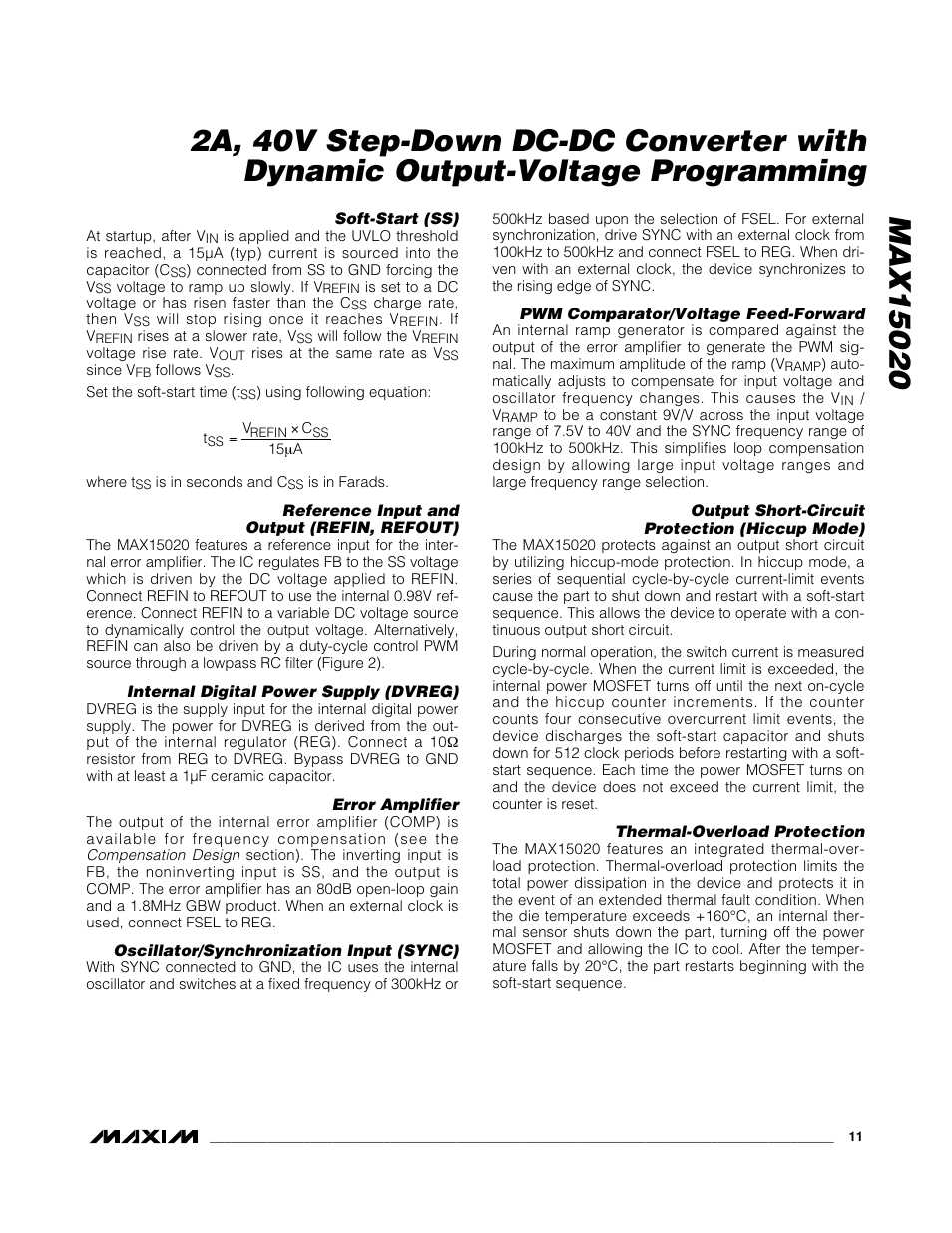 Rainbow Electronics MAX15020 User Manual | Page 11 / 19