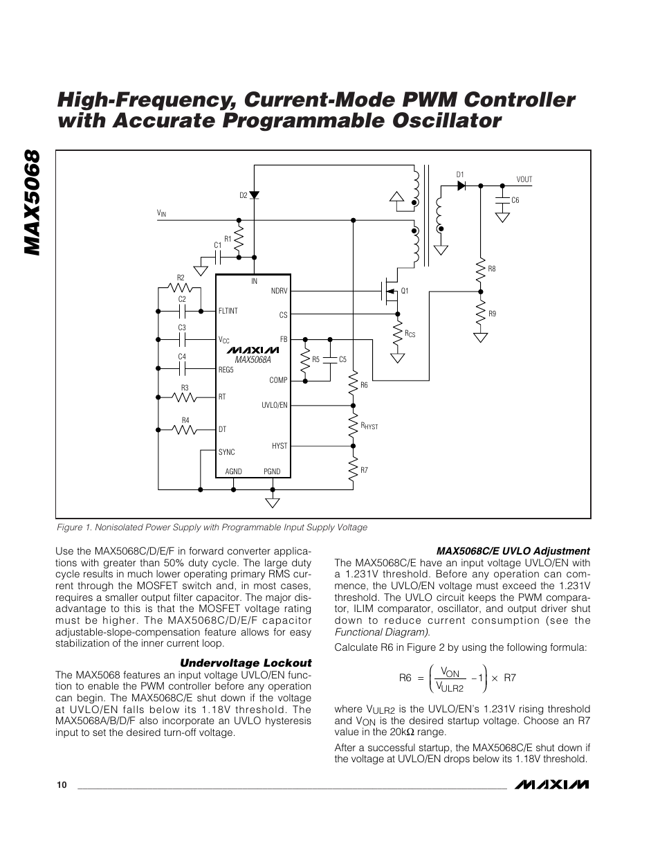 Max5068 | Rainbow Electronics MAX5068 User Manual | Page 10 / 20