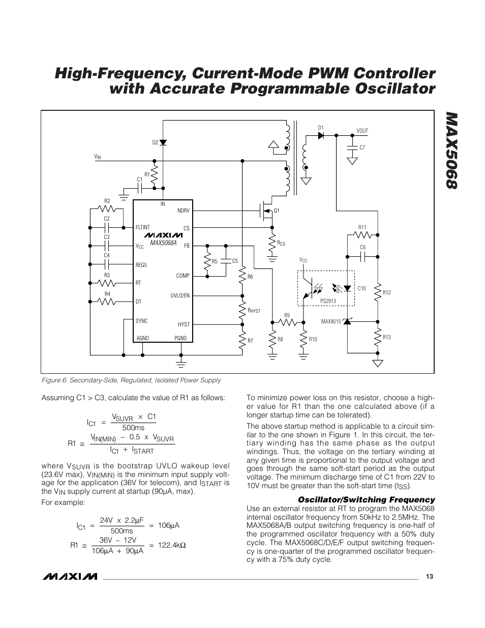 Rainbow Electronics MAX5068 User Manual | Page 13 / 20