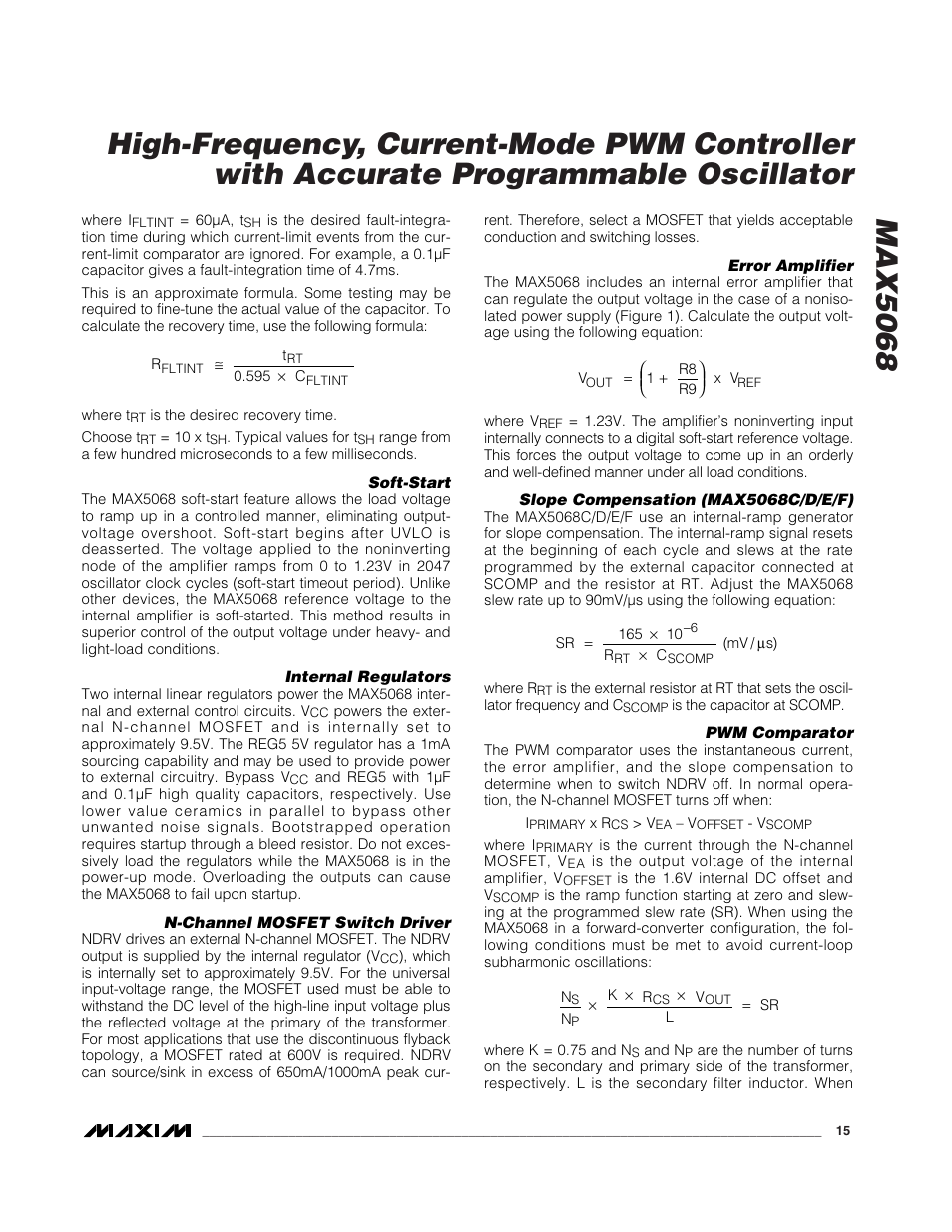 Rainbow Electronics MAX5068 User Manual | Page 15 / 20