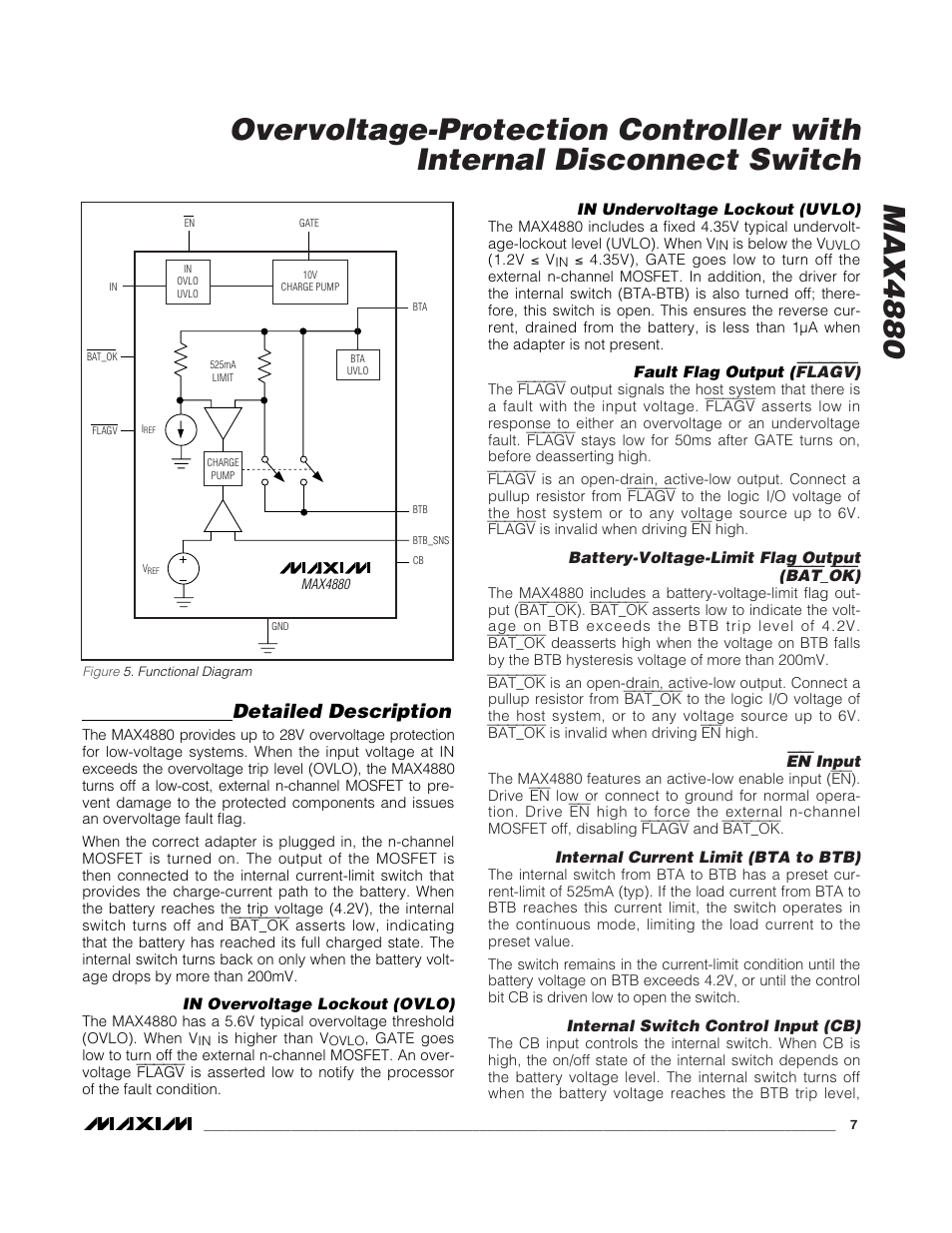 Detailed description | Rainbow Electronics MAX4880 User Manual | Page 7 / 10