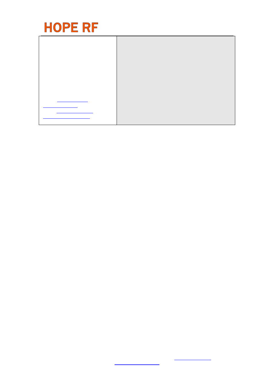 Rfm12 | Rainbow Electronics RFM12 User Manual | Page 10 / 10