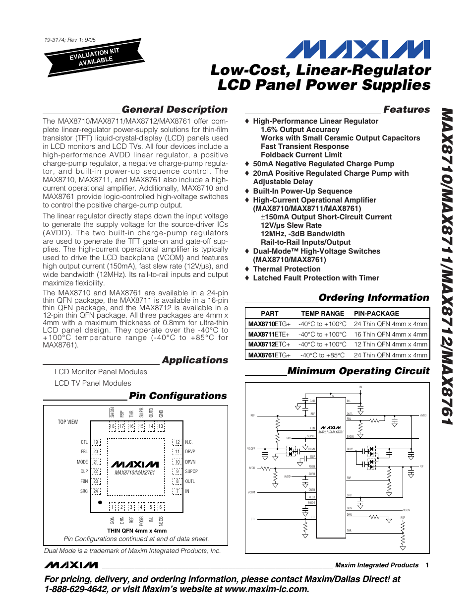 Rainbow Electronics MAX8761 User Manual | 1 page