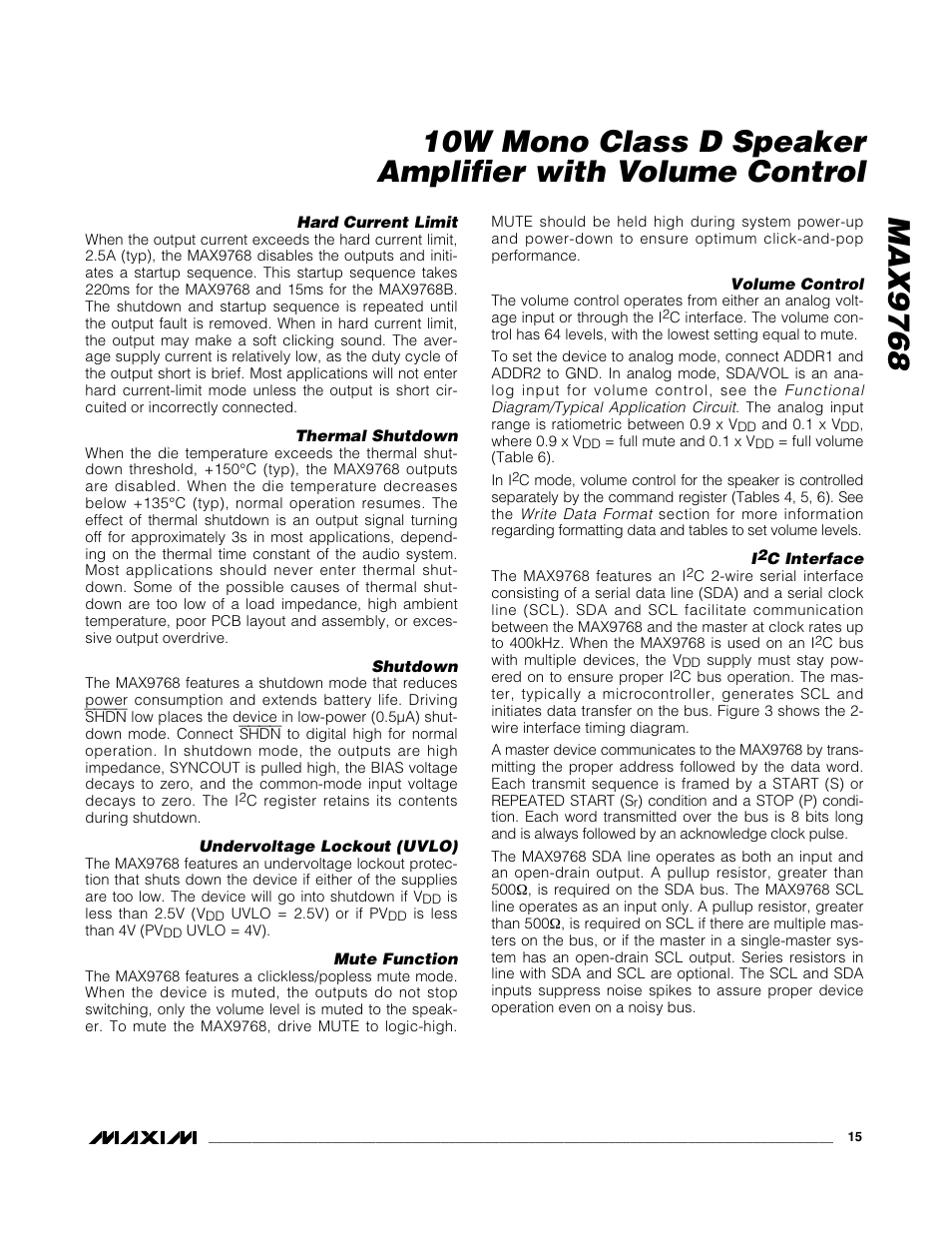 Rainbow Electronics MAX9768 User Manual | Page 15 / 25