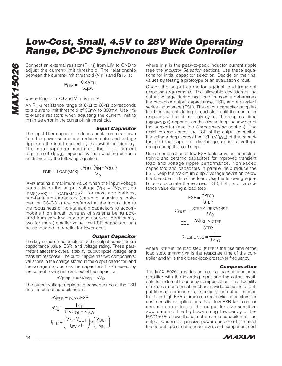 Rainbow Electronics MAX15026 User Manual | Page 14 / 22