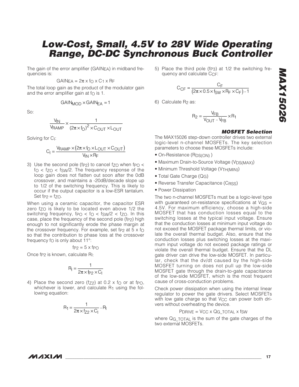 Rainbow Electronics MAX15026 User Manual | Page 17 / 22