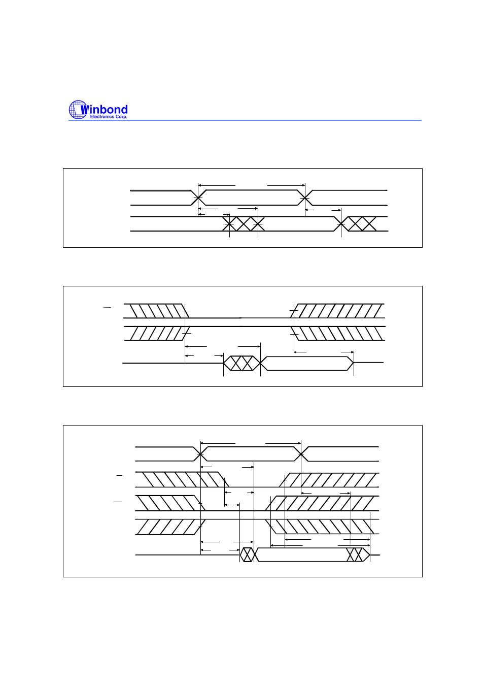 Preliminary w24l11, Timing waveforms, Read cycle 1 | Read cycle 2, Read cycle 3, Address controlled), Chip select controlled), Output enable controlled) | Rainbow Electronics W24L11 User Manual | Page 5 / 11