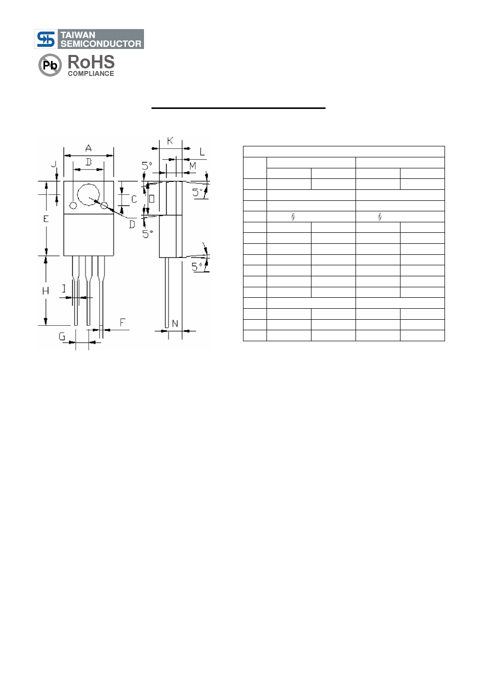 Tsm20n50, 500v n-channel power mosfet, Ito-220 mechanical drawing | Rainbow Electronics TSM20N50 User Manual | Page 9 / 10