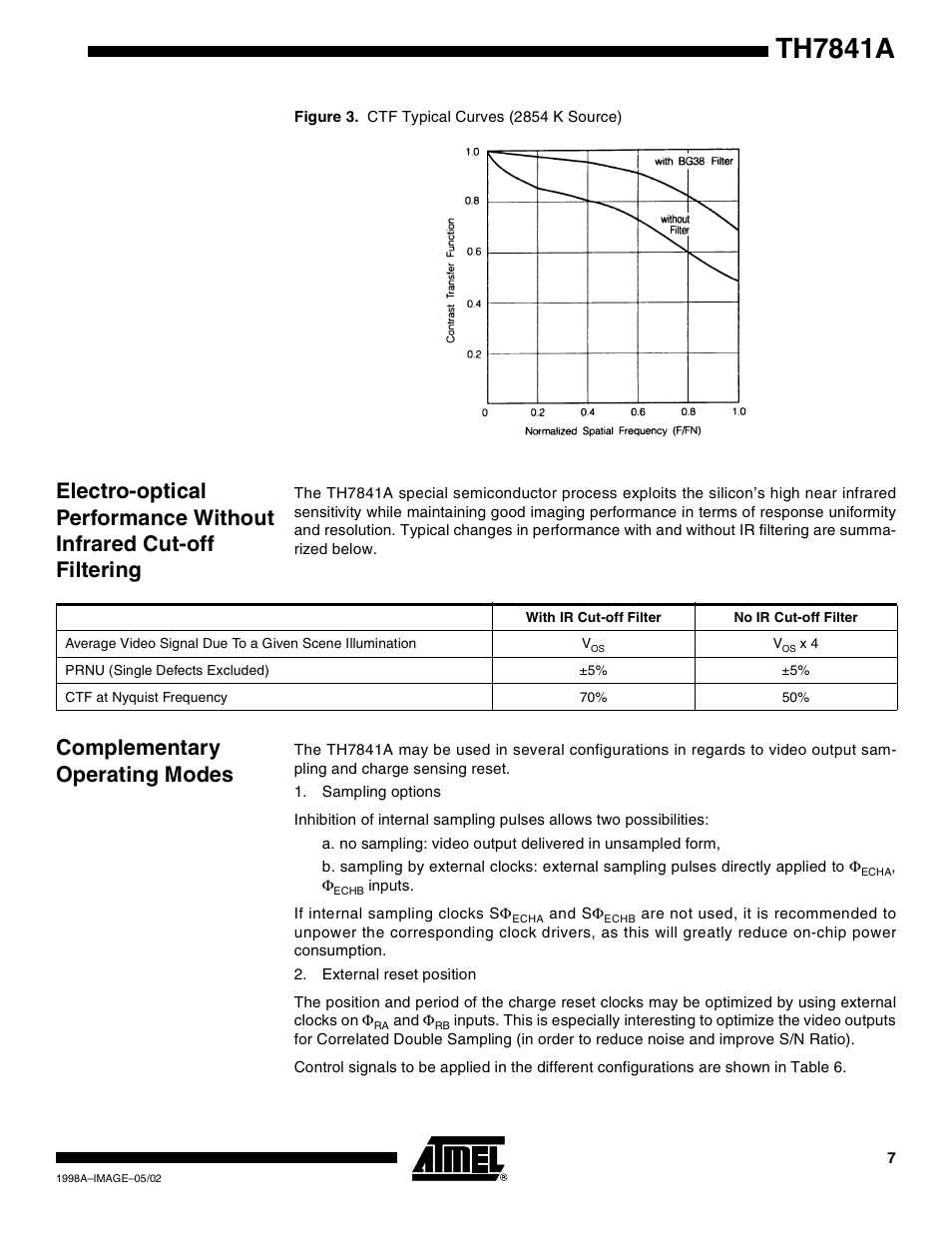 Complementary operating modes, Th7841a | Rainbow Electronics TH7841A User Manual | Page 7 / 12