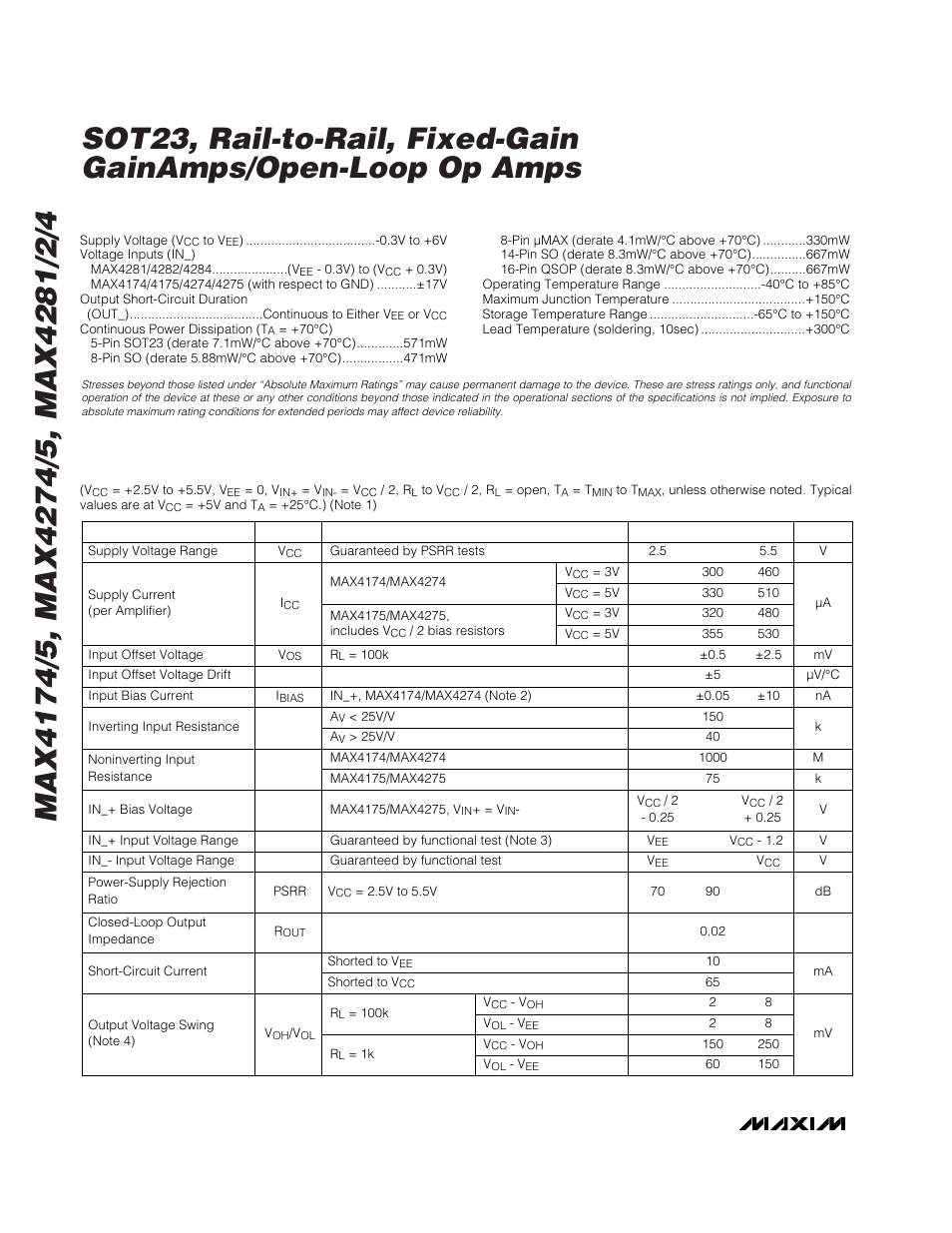 Rainbow Electronics MAX4284 User Manual | Page 2 / 20