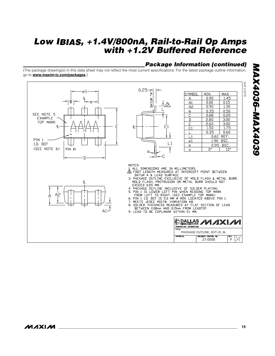 Bias | Rainbow Electronics MAX4039 User Manual | Page 15 / 18