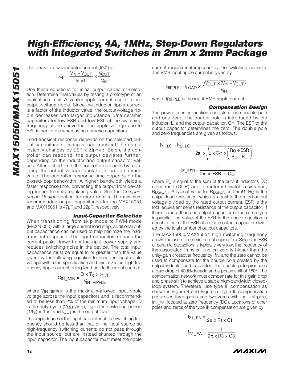 Rainbow Electronics MAX15051 User Manual | Page 12 / 15