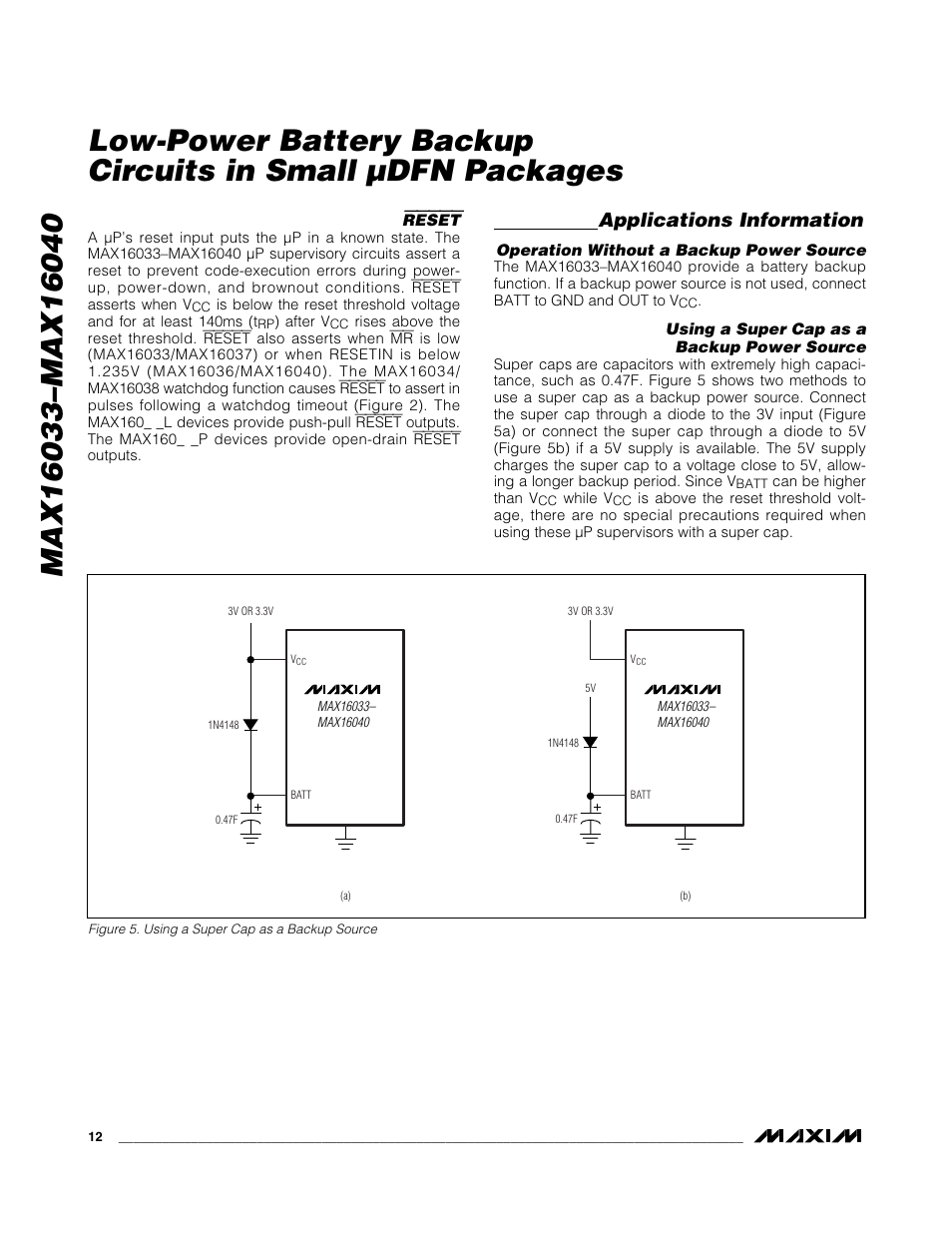 Applications information | Rainbow Electronics MAX16040 User Manual | Page 12 / 21