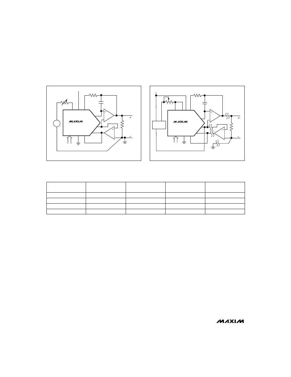 Table 5. amplifier performance comparisons | Rainbow Electronics MX7535 User Manual | Page 10 / 16