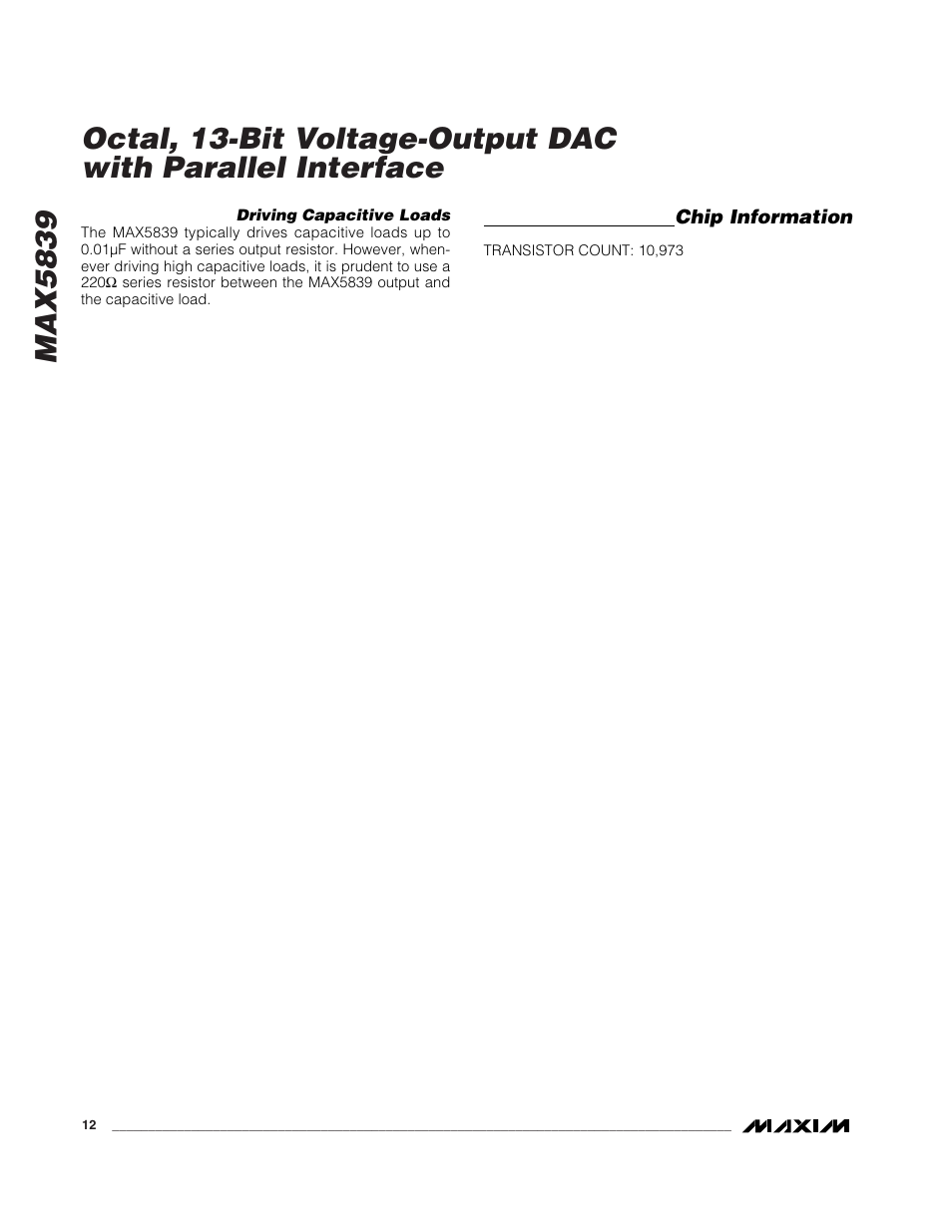 Rainbow Electronics MAX5839 User Manual | Page 12 / 16