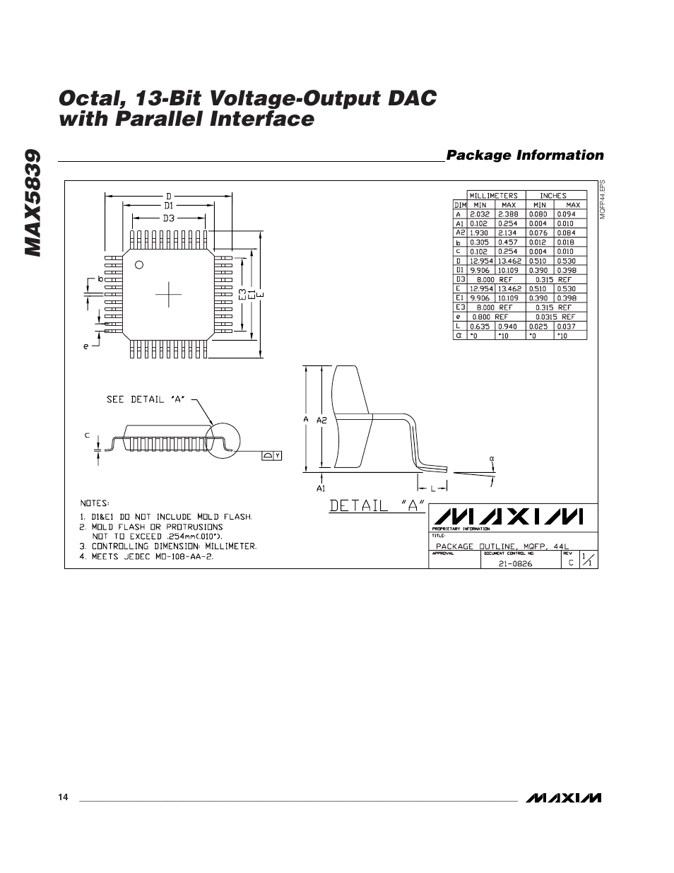 Rainbow Electronics MAX5839 User Manual | Page 14 / 16