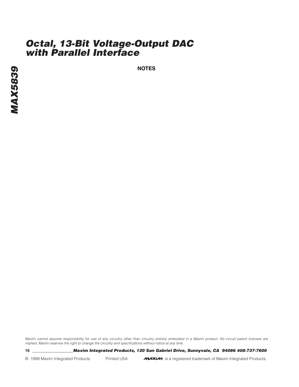 Rainbow Electronics MAX5839 User Manual | Page 16 / 16