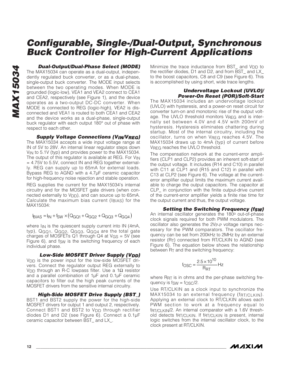 Rainbow Electronics MAX15034 User Manual | Page 12 / 25