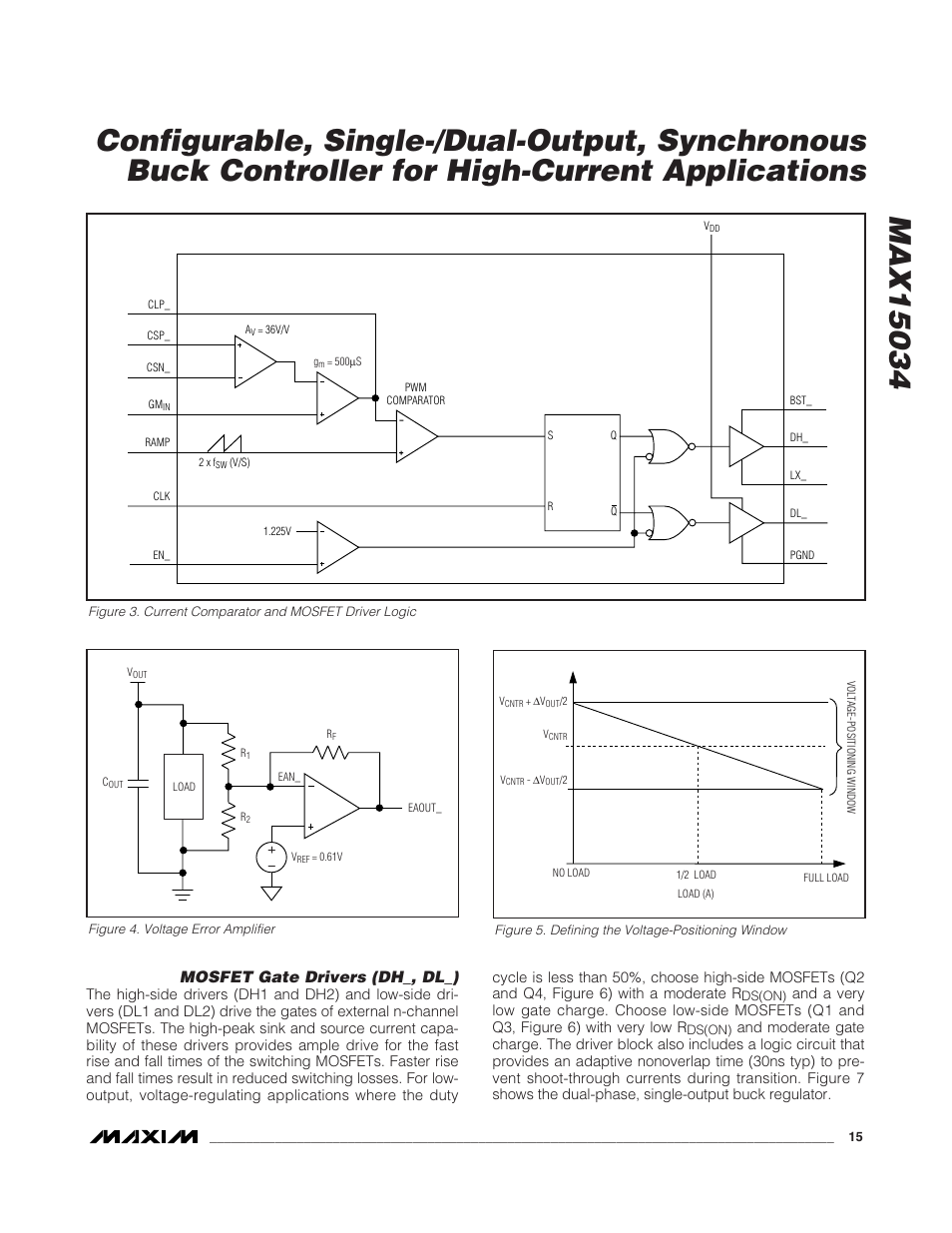 Mosfet gate drivers (dh_, dl_) | Rainbow Electronics MAX15034 User Manual | Page 15 / 25