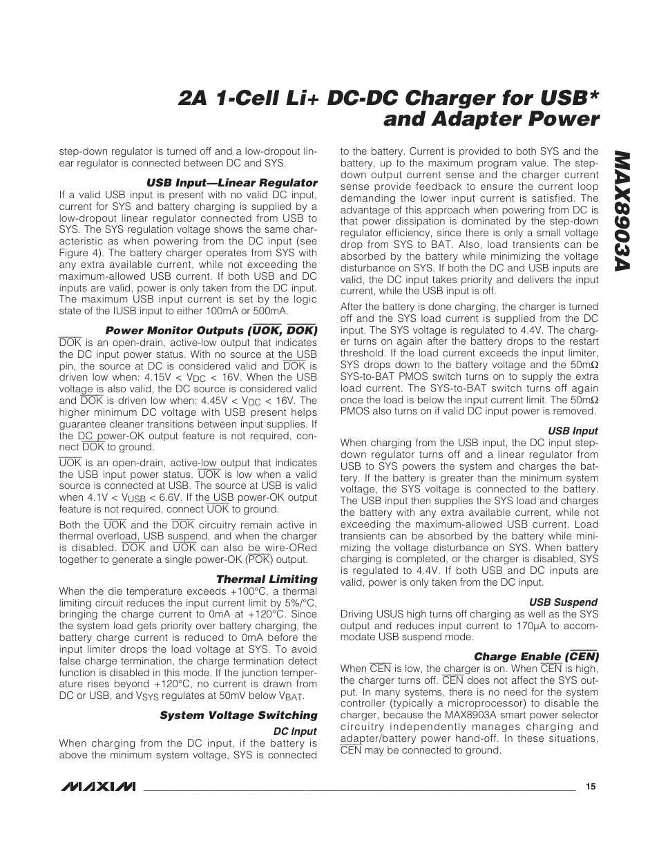 Rainbow Electronics MAX8903A User Manual | Page 15 / 20