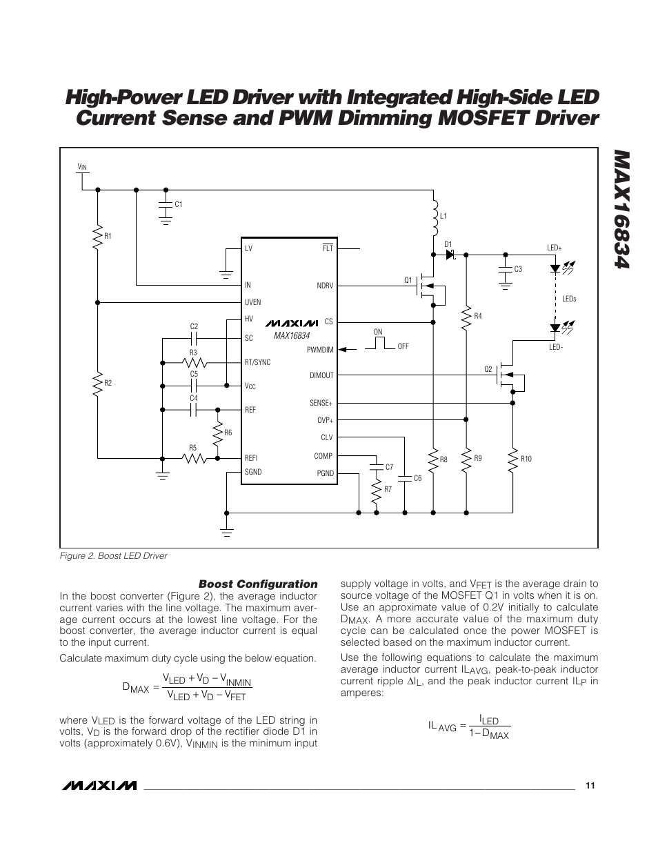 Rainbow Electronics MAX16834 User Manual | Page 11 / 22