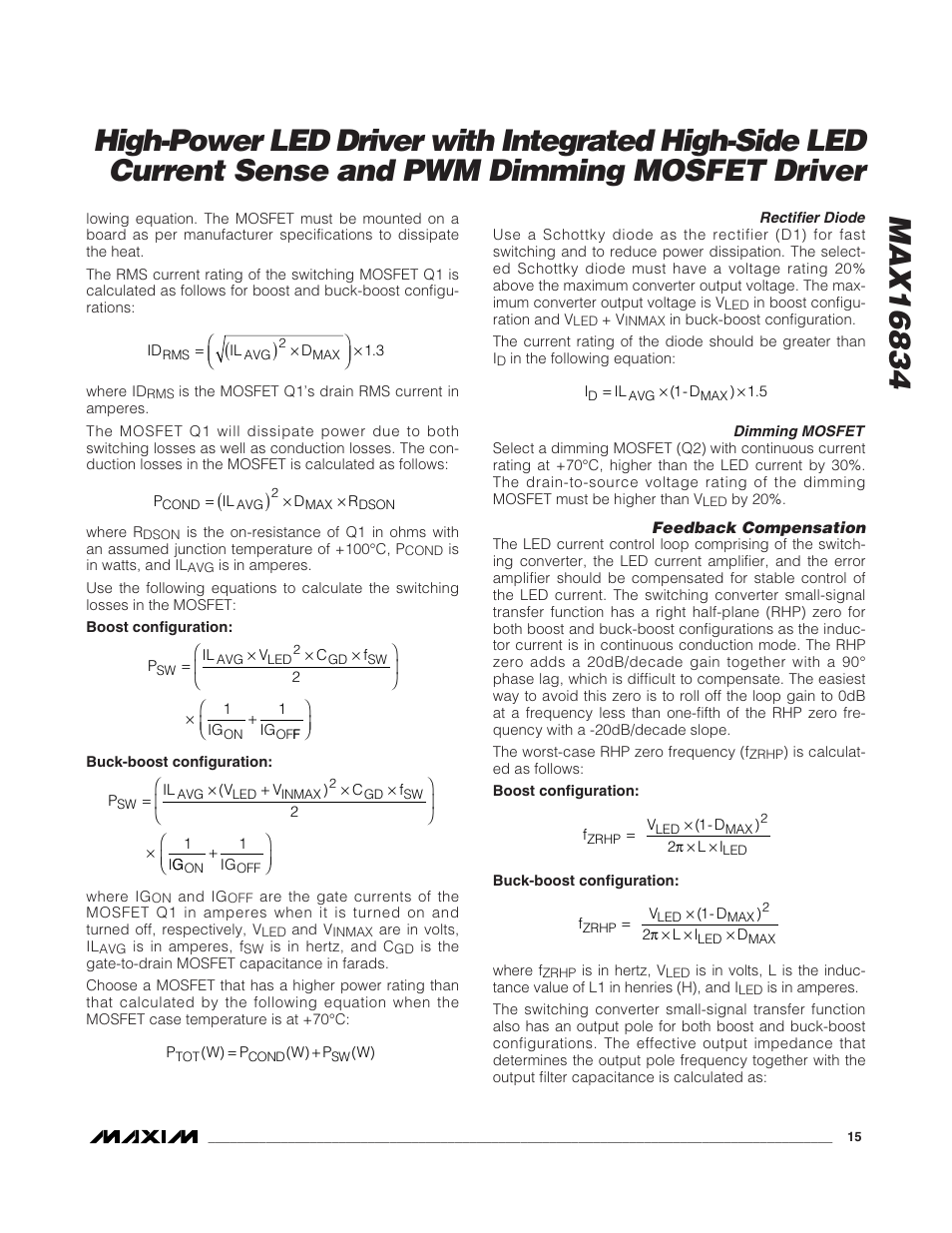 Rainbow Electronics MAX16834 User Manual | Page 15 / 22