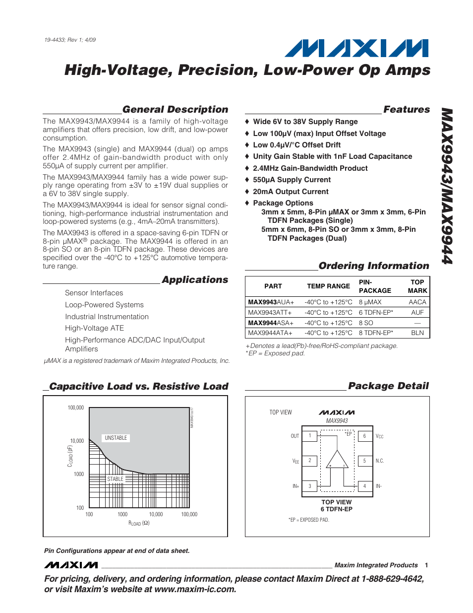 Rainbow Electronics MAX9944 User Manual | 15 pages
