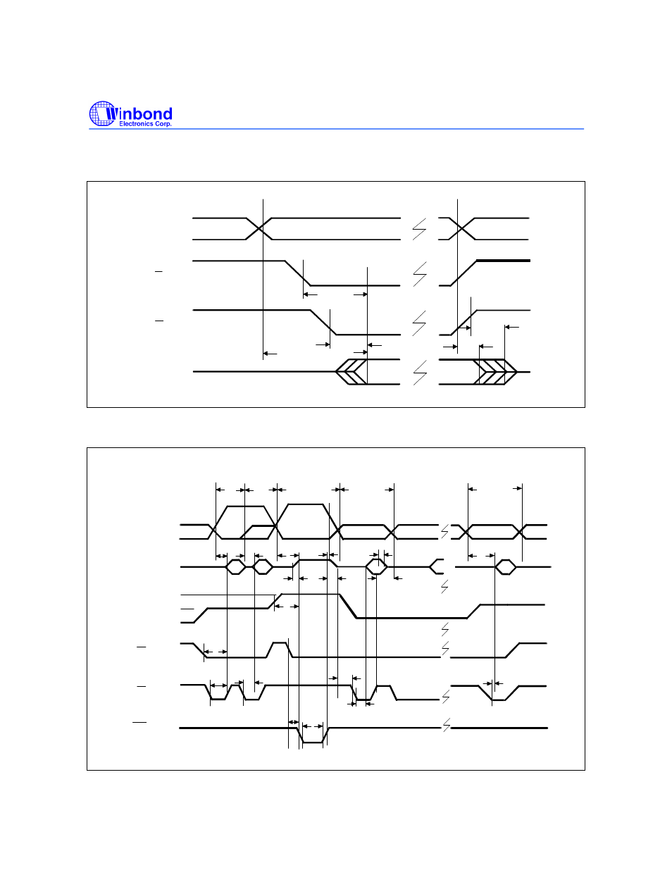 Timing waveforms, Ac read waveform, Erase waveform | Rainbow Electronics W27L010 User Manual | Page 8 / 14
