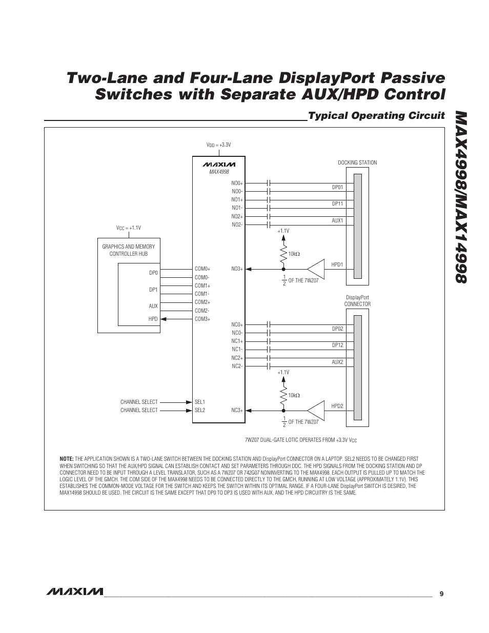 Typical operating circuit | Rainbow Electronics MAX14998 User Manual | Page 9 / 10