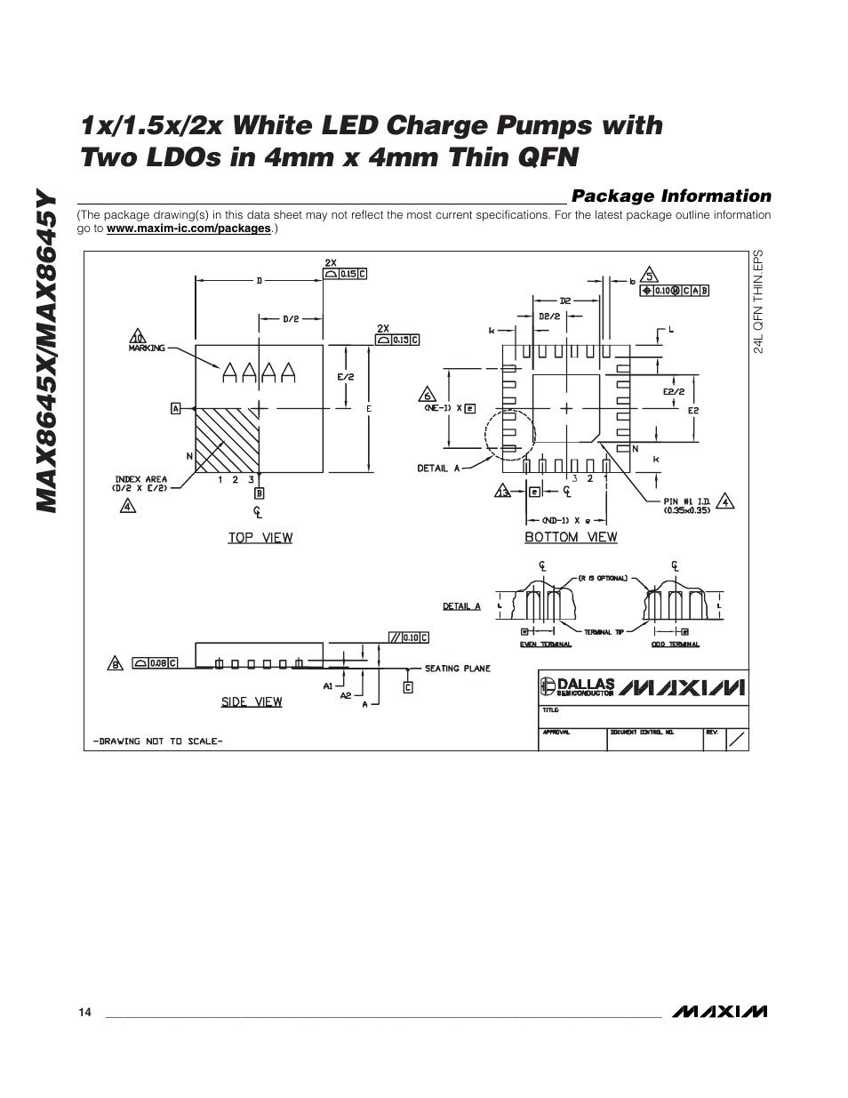 Package information | Rainbow Electronics MAX8645Y User Manual | Page 14 / 15