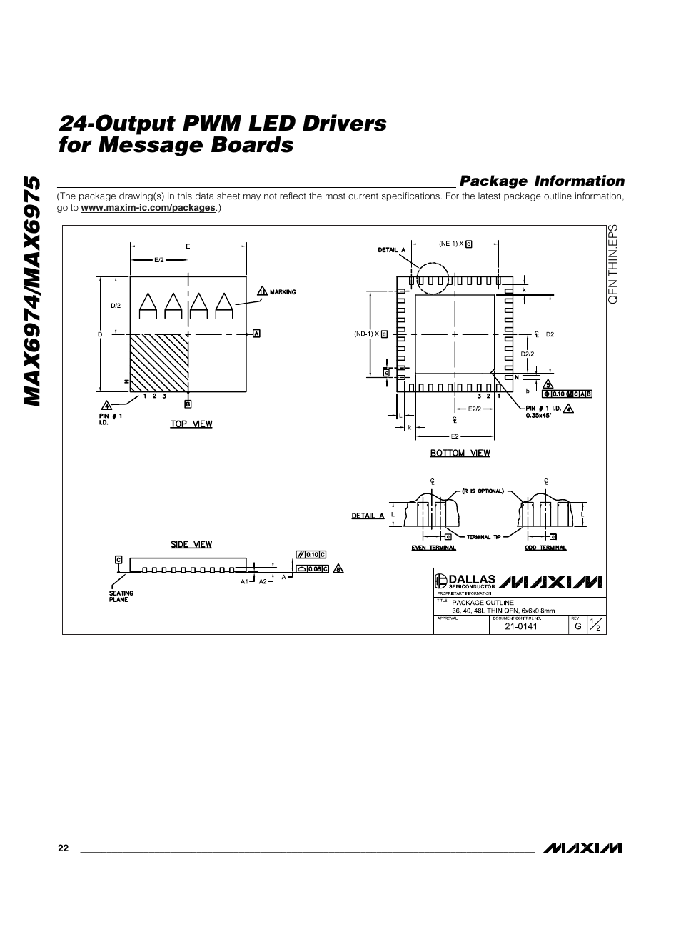 Rainbow Electronics MAX6975 User Manual | Page 22 / 23