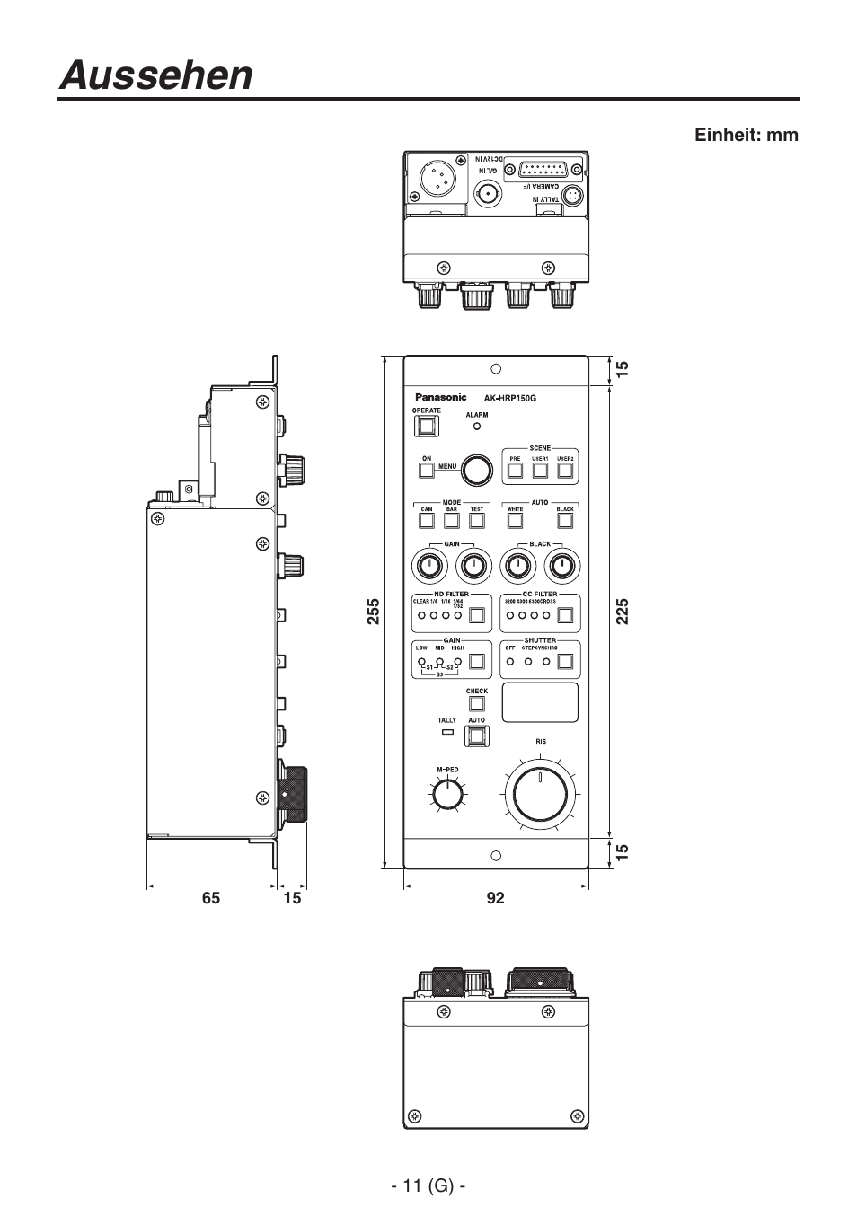 Aussehen | Panasonic AK-HRP150 User Manual | Page 26 / 103