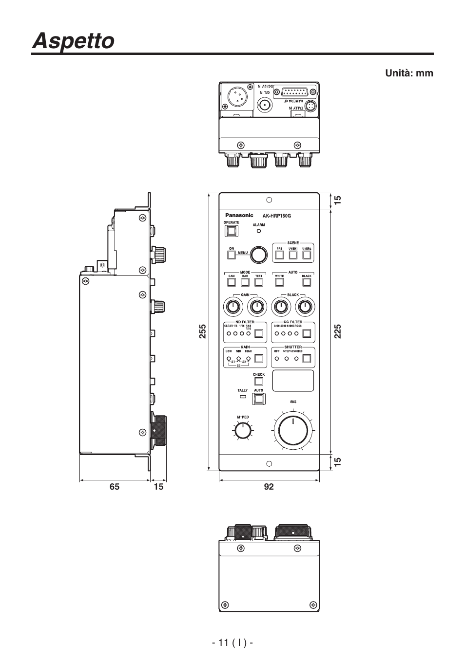 Aspetto | Panasonic AK-HRP150 User Manual | Page 50 / 103