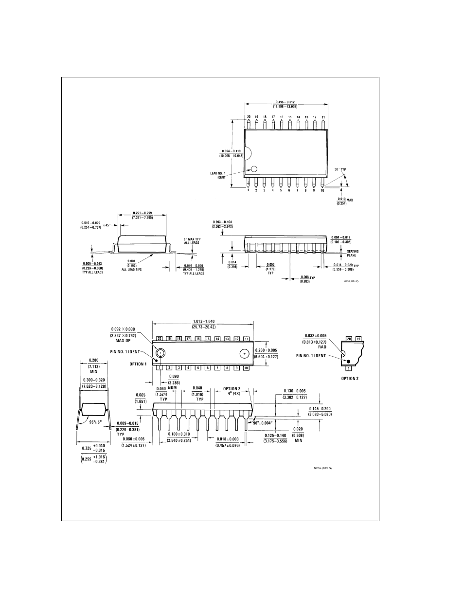 Physical dimensions | Rainbow Electronics ADC08161 User Manual | Page 15 / 16