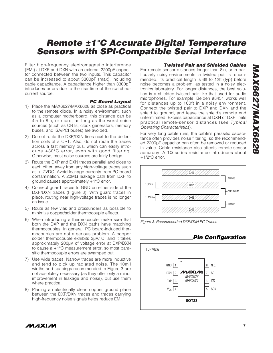 Pin configuration | Rainbow Electronics MAX6628 User Manual | Page 7 / 9