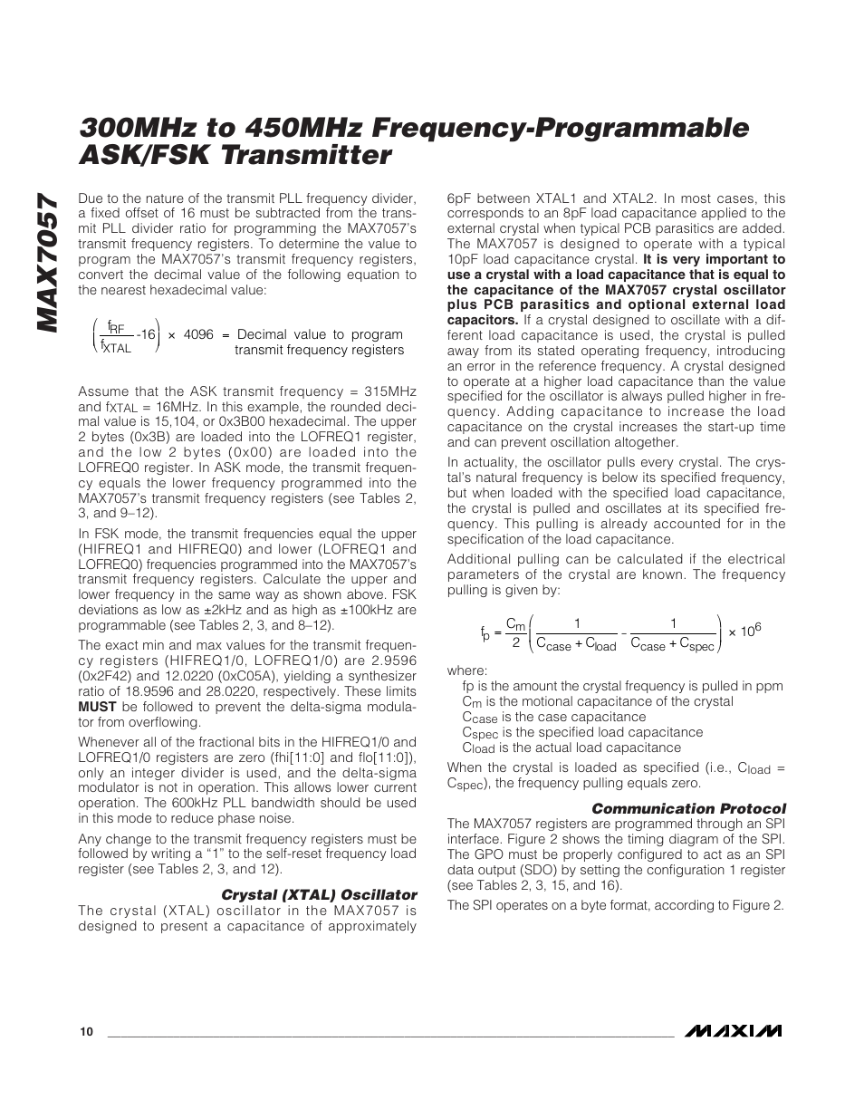 Max7057 | Rainbow Electronics MAX7057 User Manual | Page 10 / 19