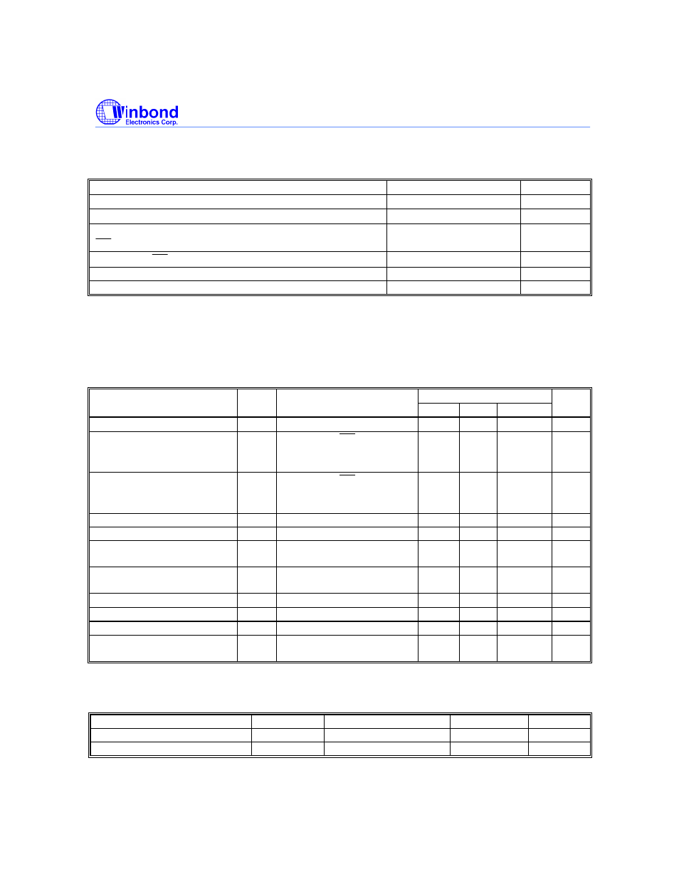 Dc characteristics, Capacitance | Rainbow Electronics W27E520 User Manual | Page 4 / 16