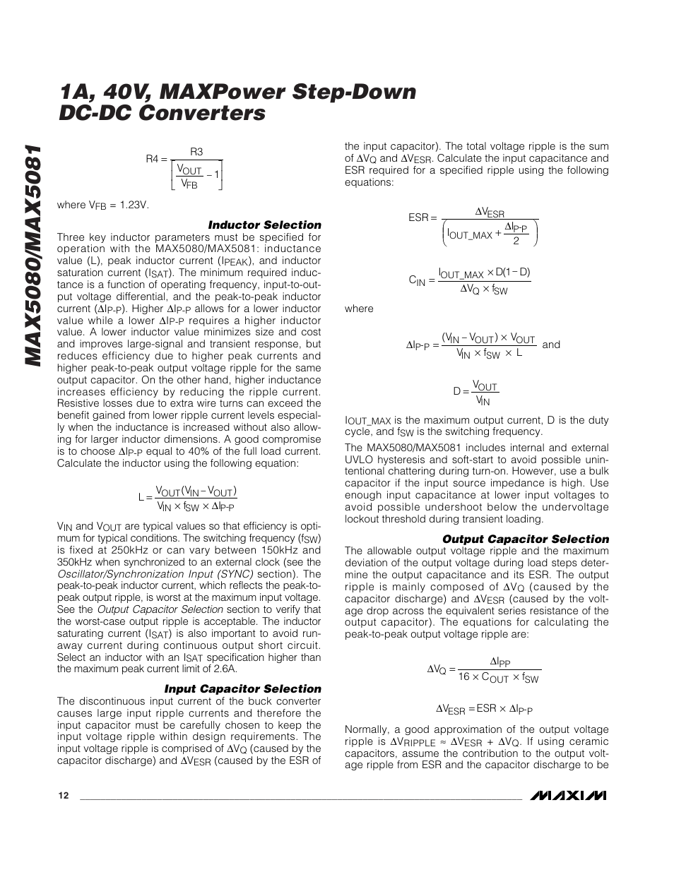 Rainbow Electronics MAX5081 User Manual | Page 12 / 19