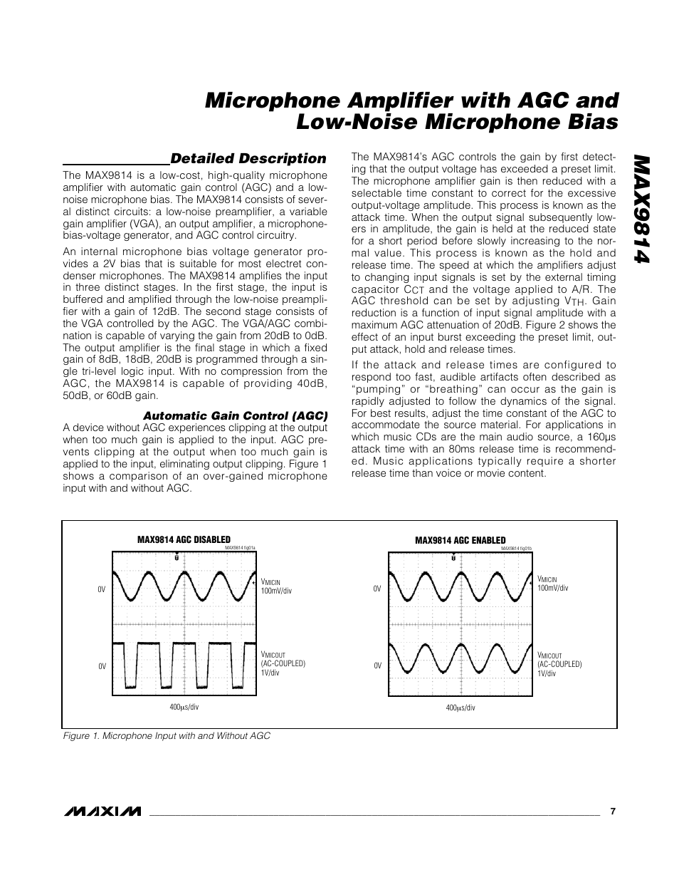 Detailed description | Rainbow Electronics MAX9814 User Manual | Page 7 / 14